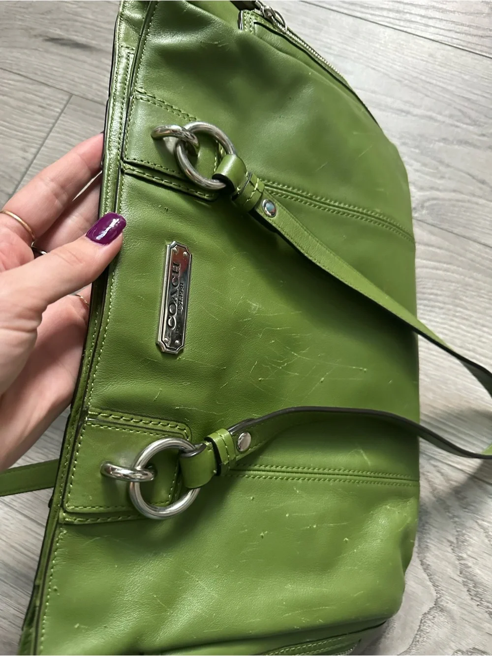Green Coach Gallery Tote Bag - Picture 11 of 11